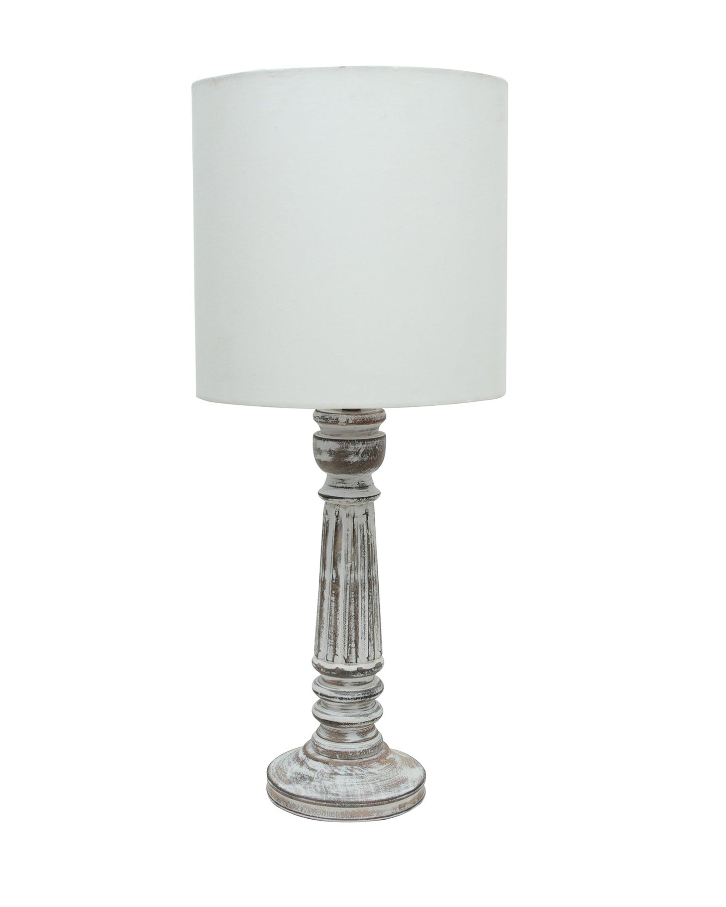 Traditional Country Cottage Table Lamp Antique White Athens Desk Lamp for Bedroom Living Room