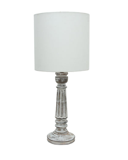 Traditional Country Cottage Table Lamp Antique White Athens Desk Lamp for Bedroom Living Room