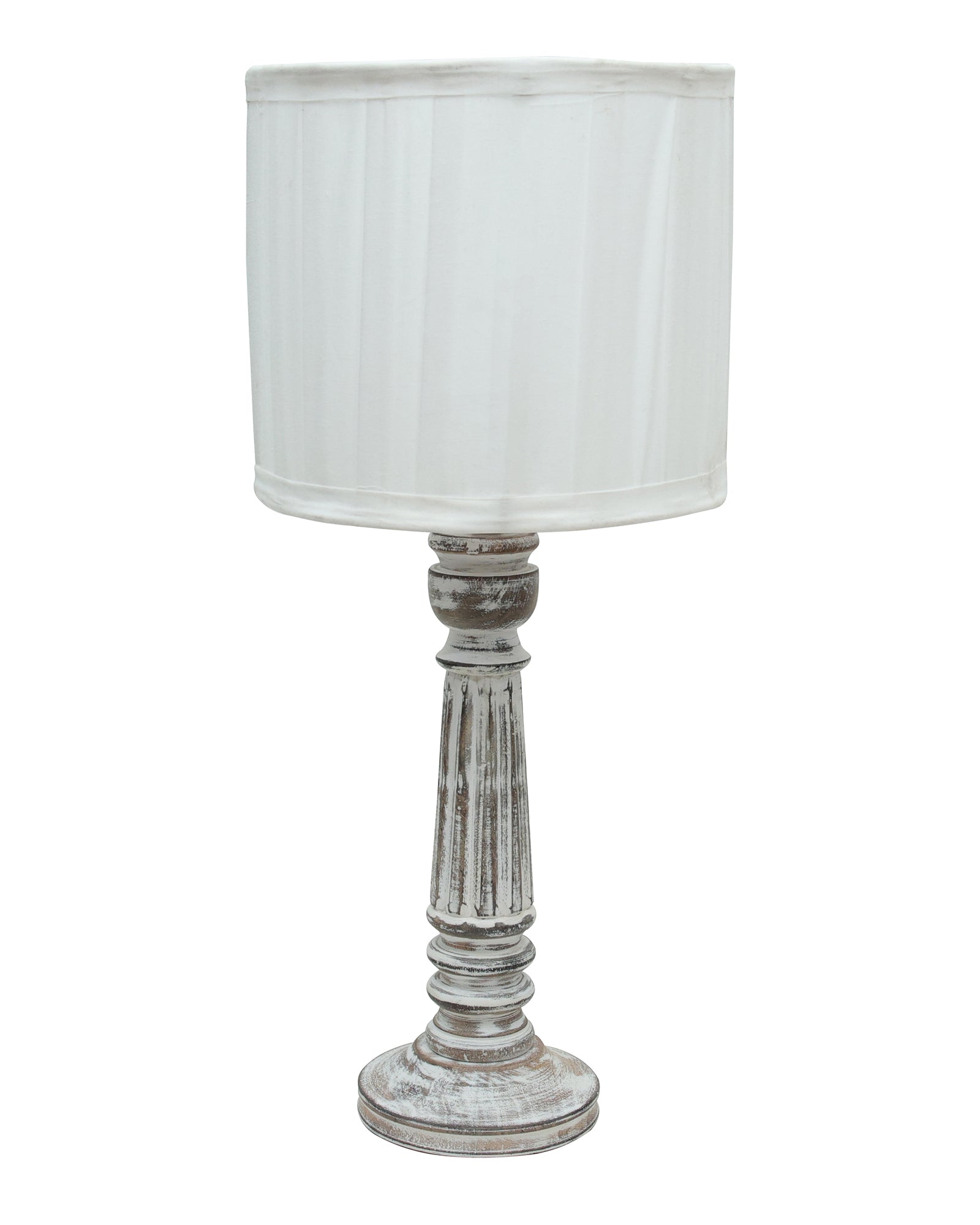 Traditional Country Cottage Table Lamp Antique White Athens Desk Lamp for Bedroom Living Room