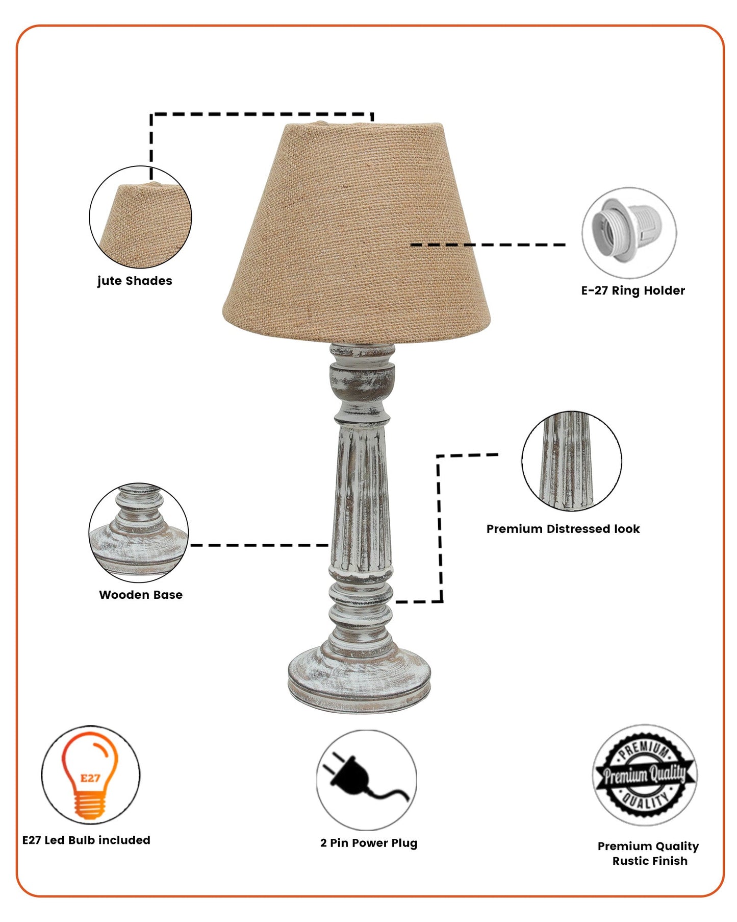 Traditional Country Cottage Table Lamp Antique White Athens Desk Lamp for Bedroom Living Room