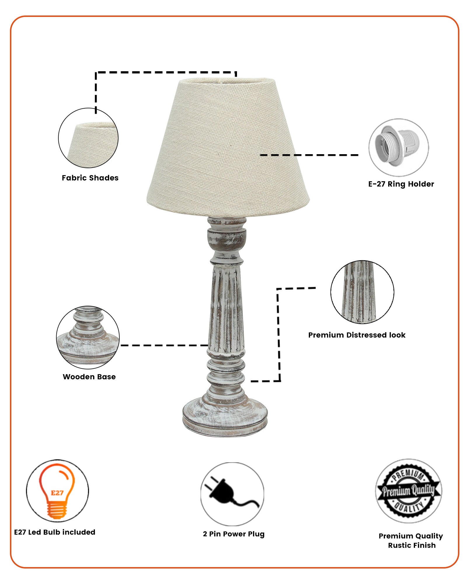 Traditional Country Cottage Table Lamp Antique White Athens Desk Lamp for Bedroom Living Room