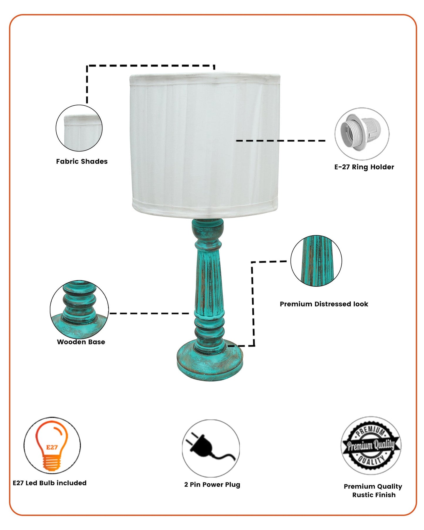 Traditional Country Cottage Table Lamp Antique Algae Athens Desk Lamp for Bedroom Living Room