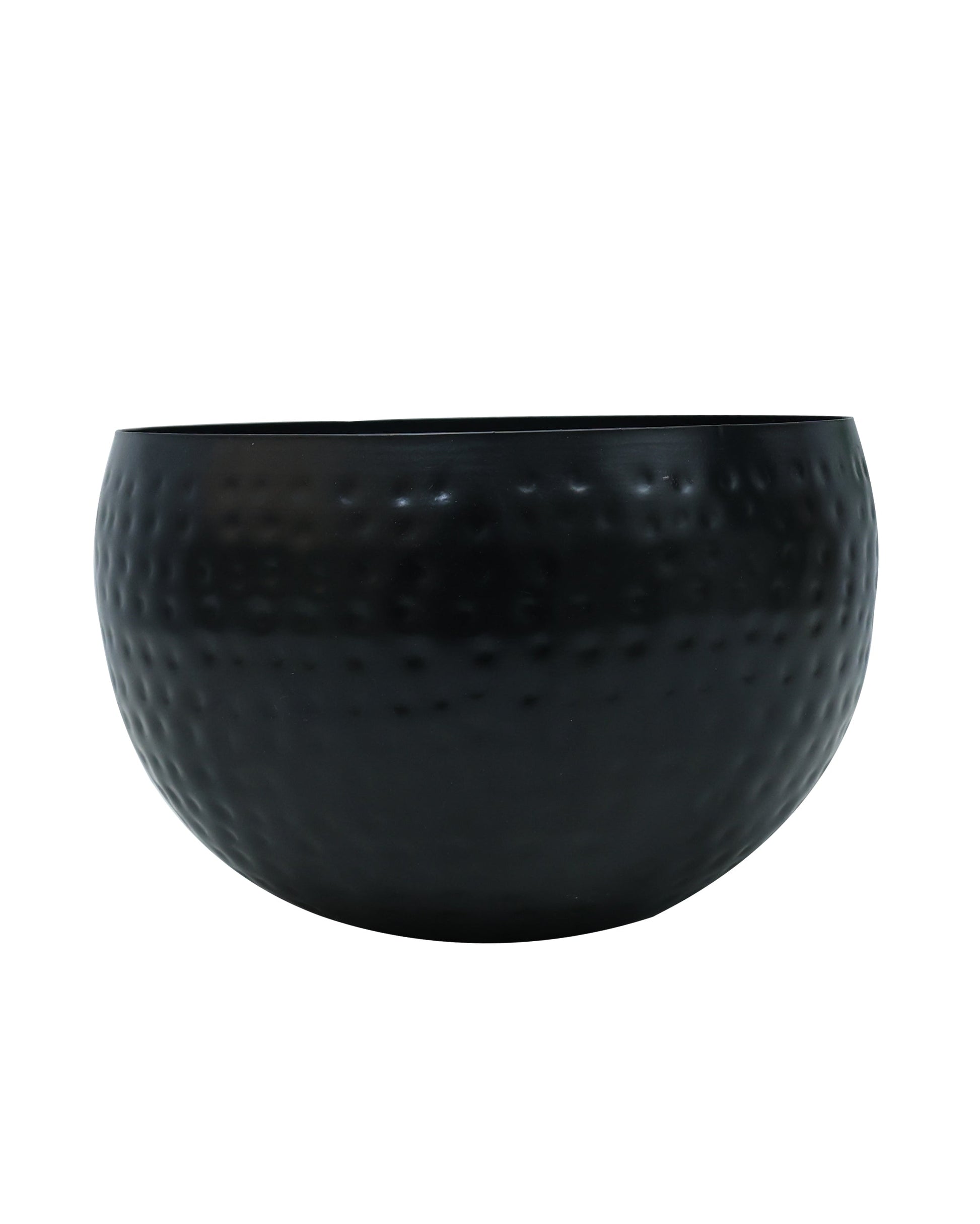 Metal Plant Pot with Hammered Design, Decorative Small Succulent Planter, Bowl