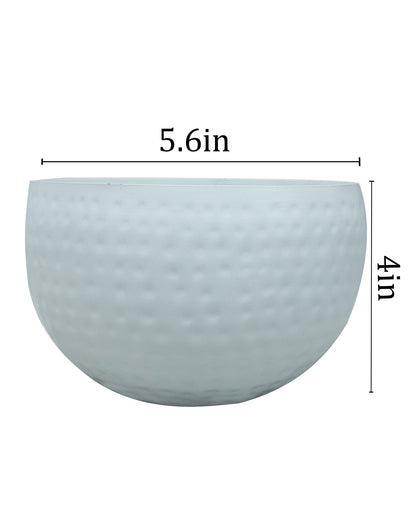 Metal Plant Pot with Hammered Design, Decorative Small Succulent Planter, Bowl