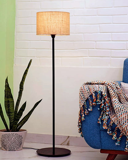 Homesake® Rustic Wooden Base Floor Lamp for Living Room | Decorative Night Standing Lamp | Corner Lamp for Living Room | Antique Industrial Vintage Minimalist Home | Office-Bird
