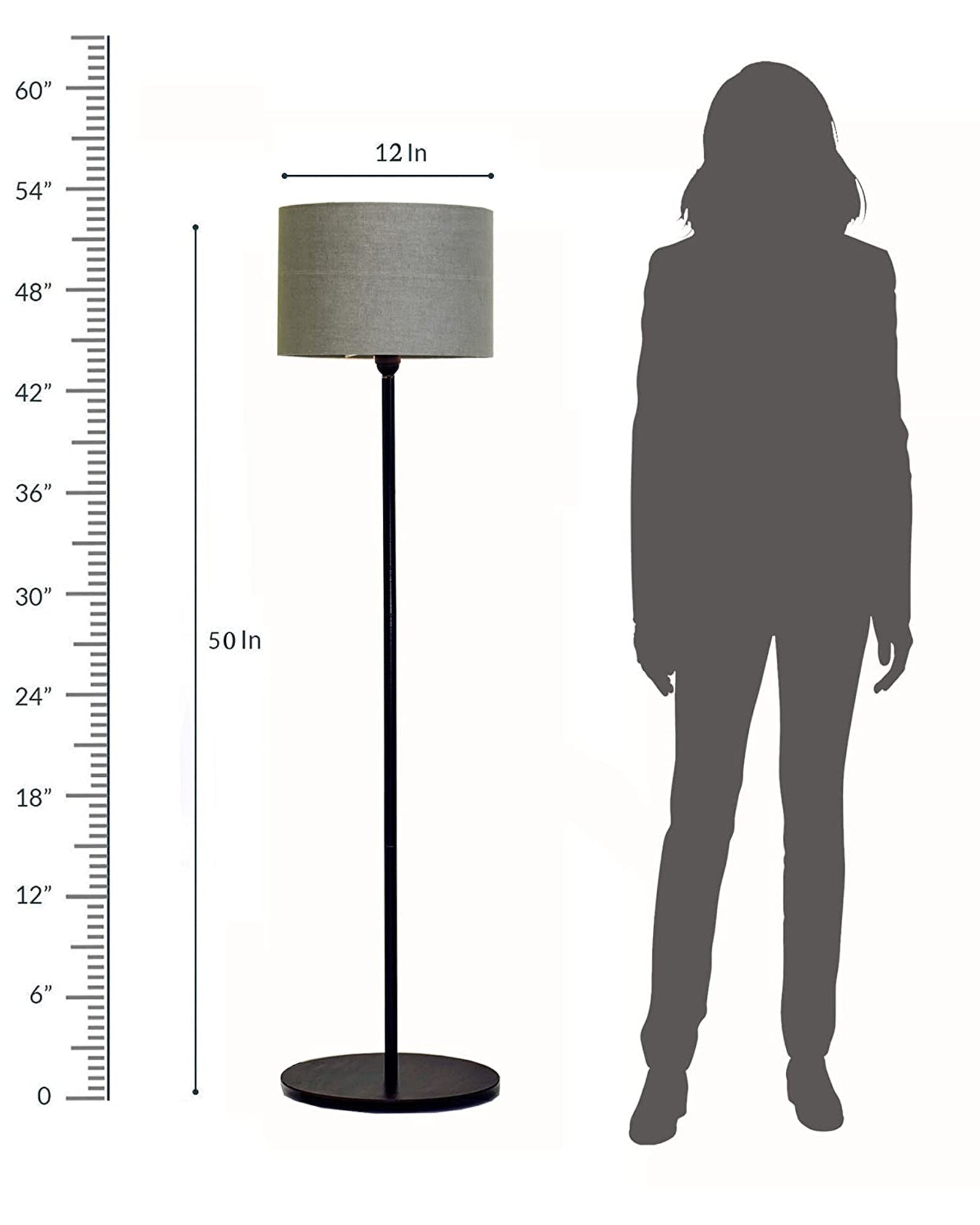 Homesake® Rustic Wooden Base Floor Lamp for Living Room | Decorative Night Standing Lamp | Corner Lamp for Living Room | Antique Industrial Vintage Minimalist Home | Office-Bird