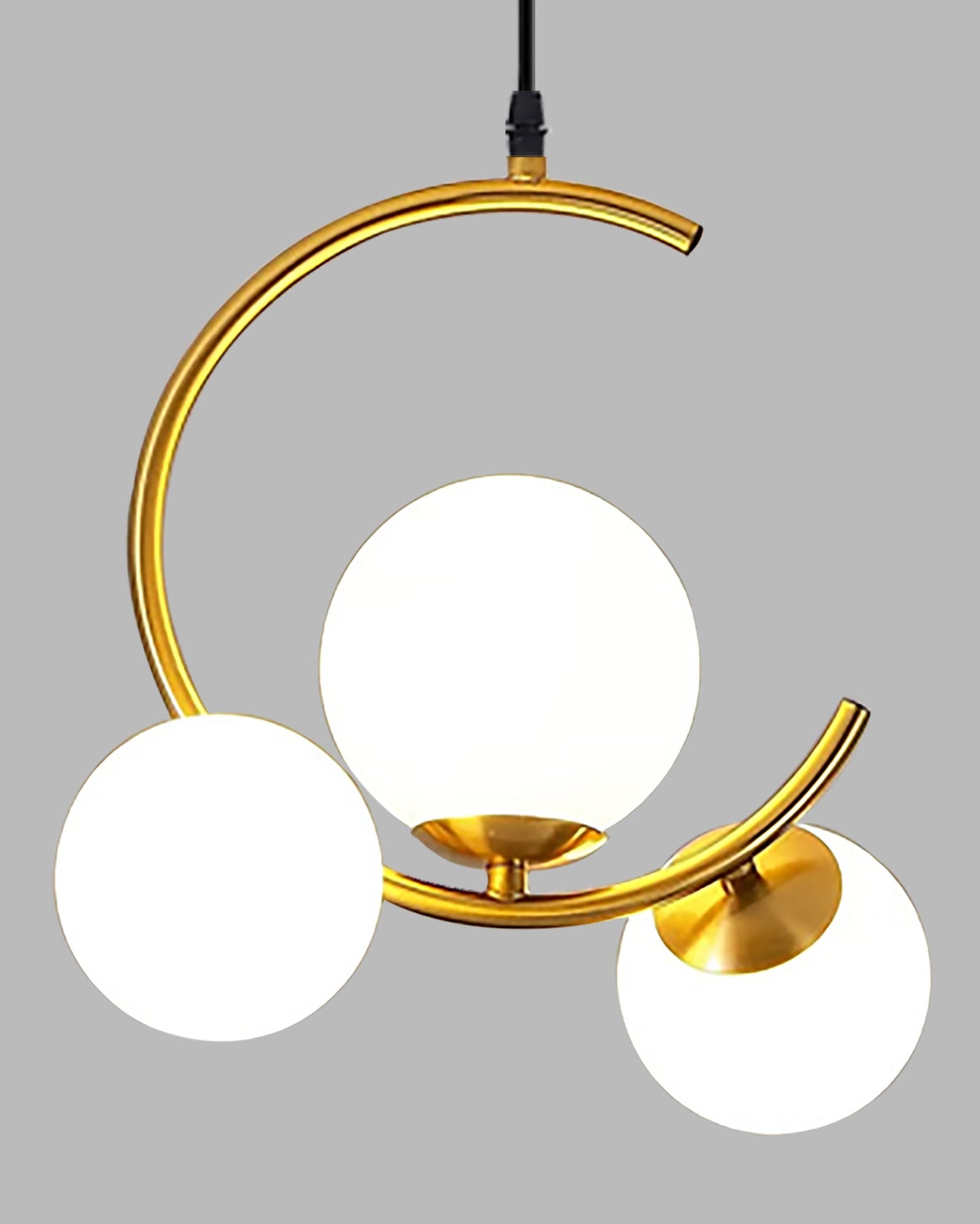 3 Globe Light Chandelier Hanging Light Gold Modern Ceiling Pendant Lamp Adjustable Cord Ceiling Light for Bedroom Living Dining Room