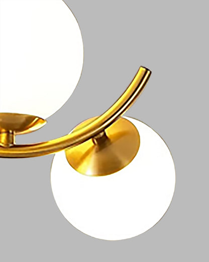 3 Globe Light Chandelier Hanging Light Gold Modern Ceiling Pendant Lamp Adjustable Cord Ceiling Light for Bedroom Living Dining Room