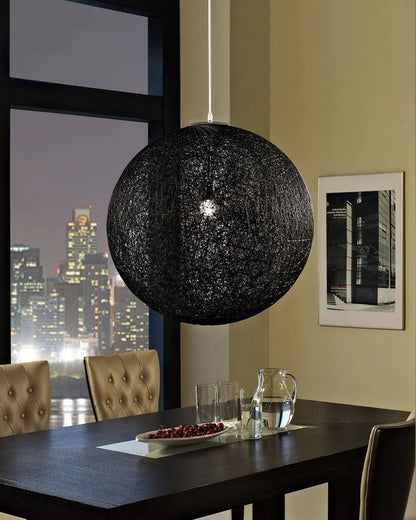 Ceiling Pendant Light , Lattice Wicker Rattan Globe Ball Style Lampshade Creative Personality bar, Coffee Shop, Bedroom, Restaurant Home, Blue