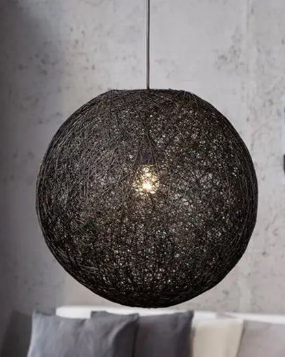 Ceiling Pendant Light , Lattice Wicker Rattan Globe Ball Style Lampshade Creative Personality bar, Coffee Shop, Bedroom, Restaurant Home, Blue