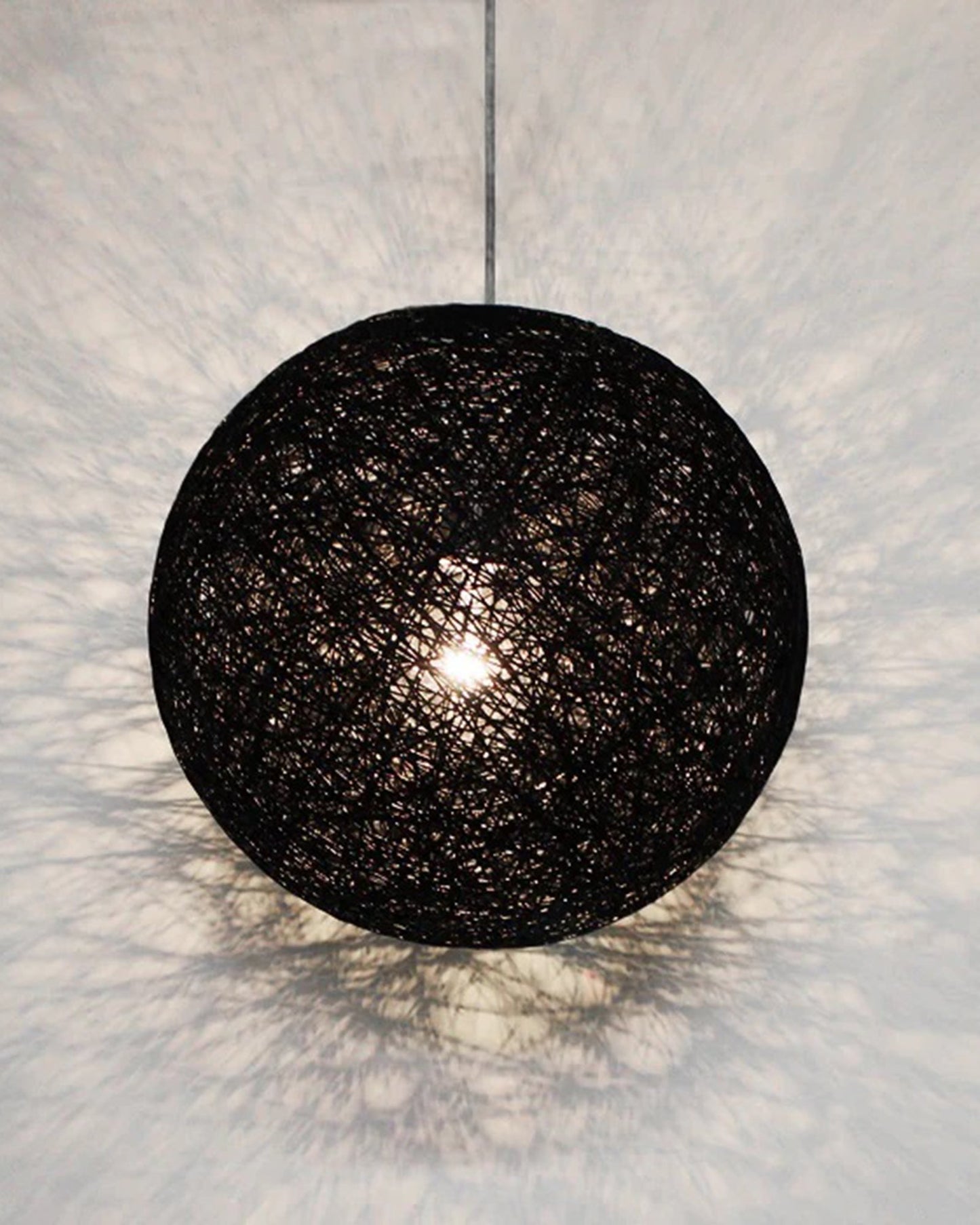 Ceiling Pendant Light , Lattice Wicker Rattan Globe Ball Style Lampshade Creative Personality bar, Coffee Shop, Bedroom, Restaurant Home, Blue