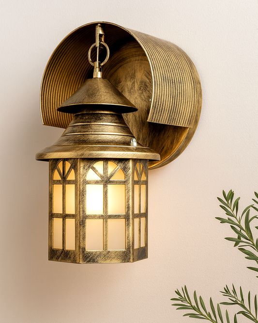 Modern Industrial Box-Shaped Outdoor Wall Light Fixture Glass House Porch Patio Outside Deck Garage, House Shape Light