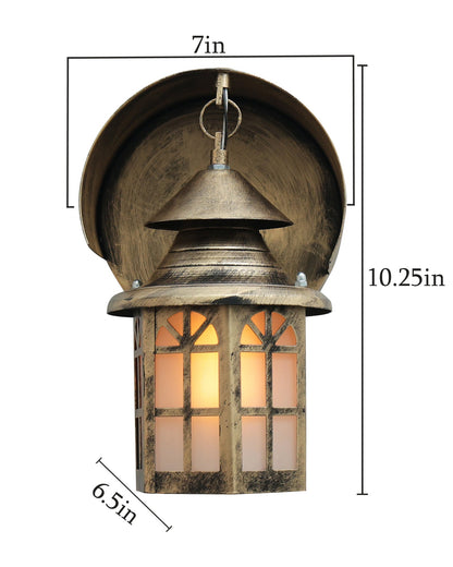 Modern Industrial Box-Shaped Outdoor Wall Light Fixture Glass House Porch Patio Outside Deck Garage, House Shape Light