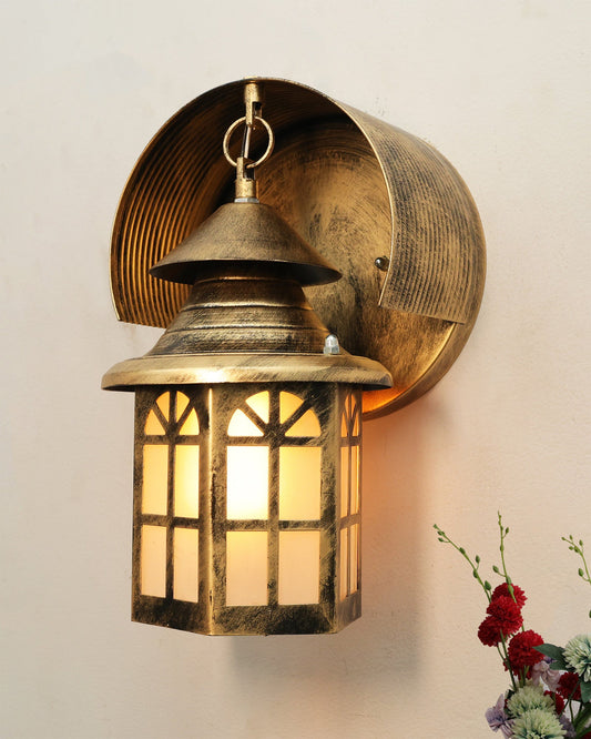 Modern Industrial Box-Shaped Outdoor Wall Light Fixture Glass House Porch Patio Outside Deck Garage, House Shape Light