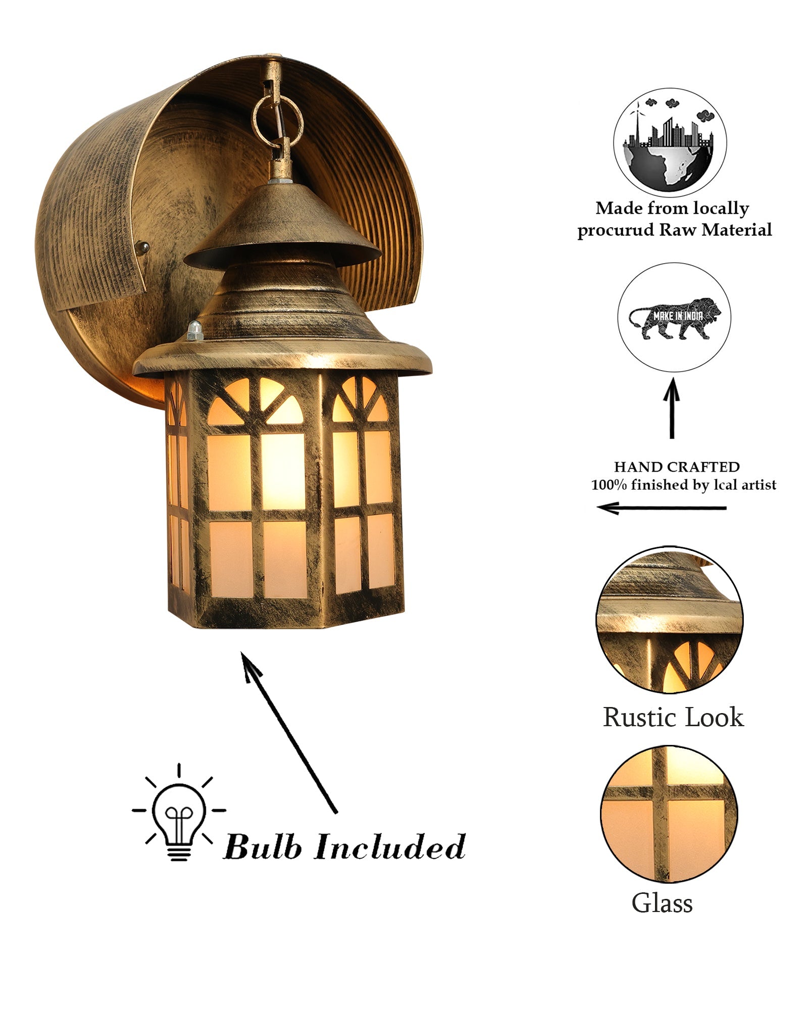 Modern Industrial Box-Shaped Outdoor Wall Light Fixture Glass House Porch Patio Outside Deck Garage, House Shape Light