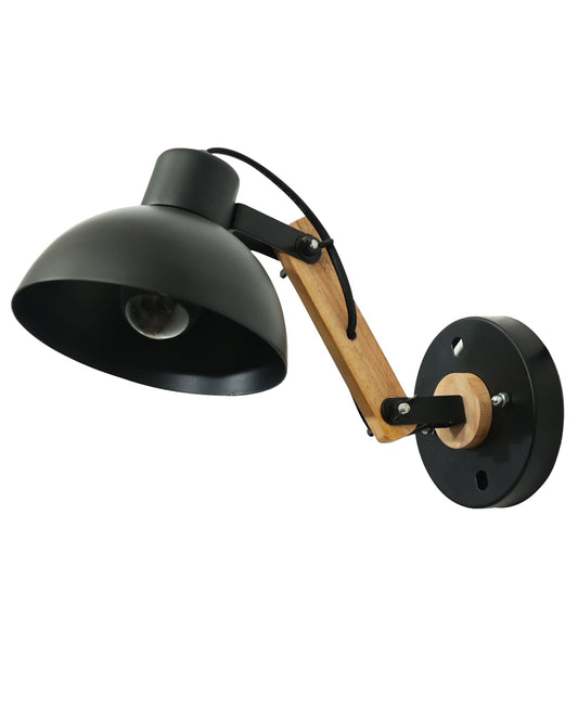 Wall light fixtures Industrial Sconce, E27 Base Vintage Wall Lamp Vintage Adjustable Wooden Swing Movement Arm Living Room Bedroom Study