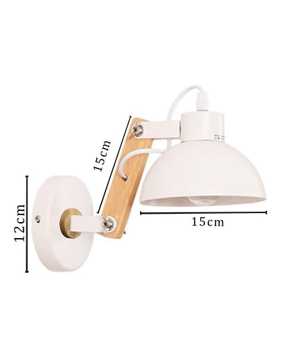 Wall light fixtures Industrial Sconce, E27 Base Vintage Wall Lamp Vintage Adjustable Wooden Swing Movement Arm Living Room Bedroom Study