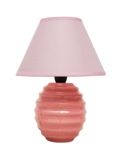 Modern Small Ceramic Table Lamp, Classic Bedside Desk lamp for Living Room Bedroom, Farmhouse Night