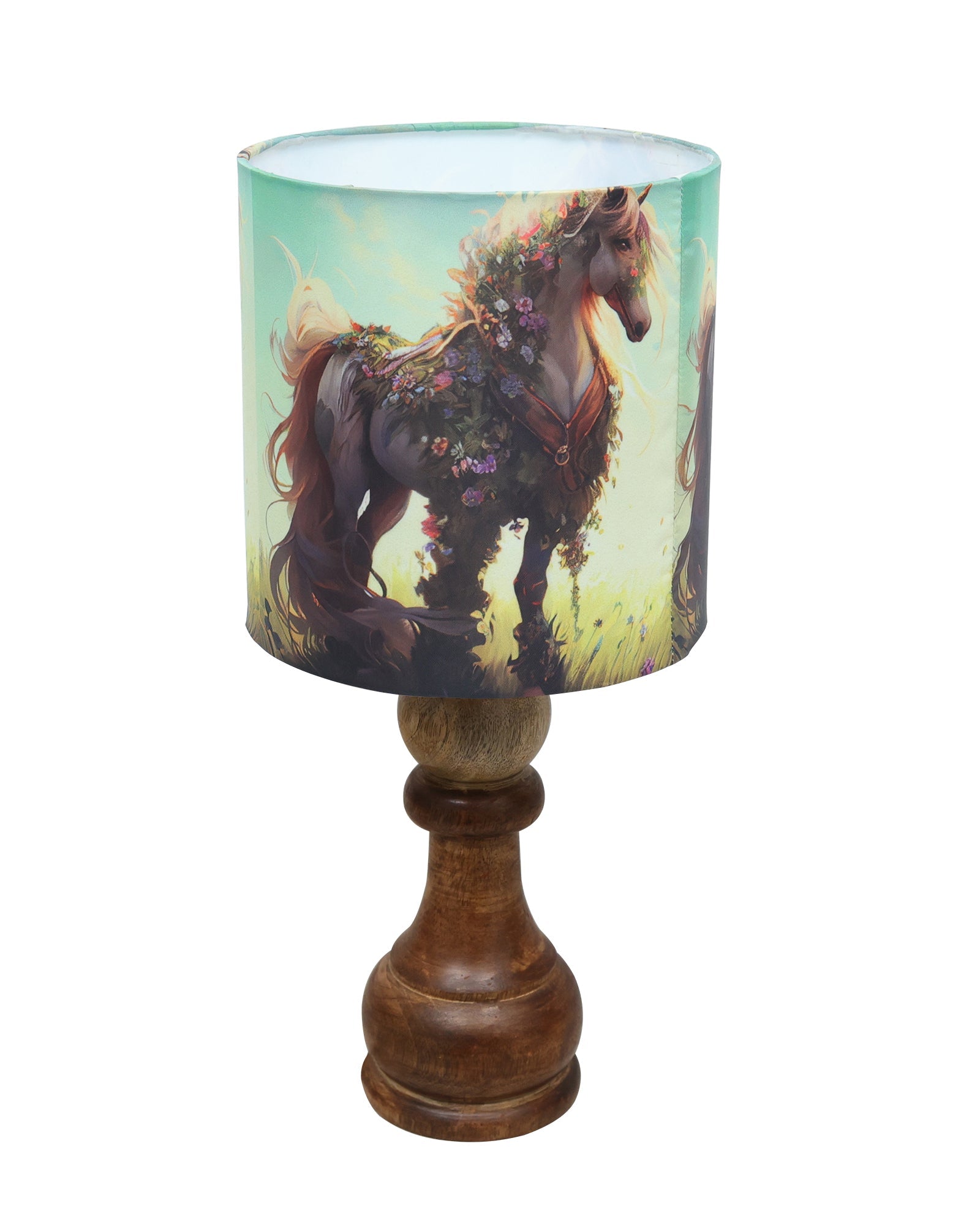 Chess Bedside Table Desk Lamp Rustic Wood Base Fabric Shade for Décor, Accent Light, Gameroom, Kids', Living Room, Bedroom, Office