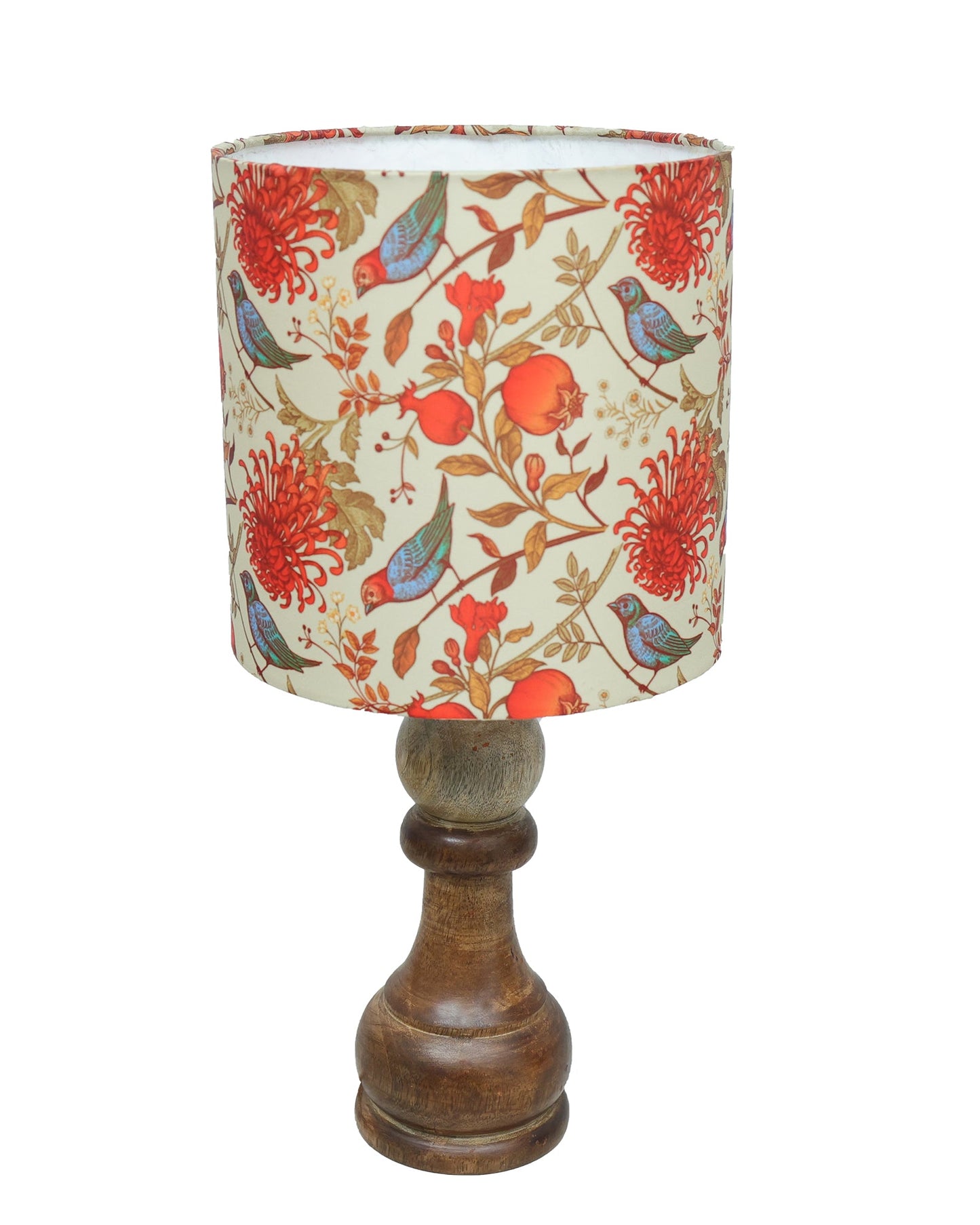 Chess Bedside Table Desk Lamp Rustic Wood Base Fabric Shade for Décor, Accent Light, Gameroom, Kids', Living Room, Bedroom, Office