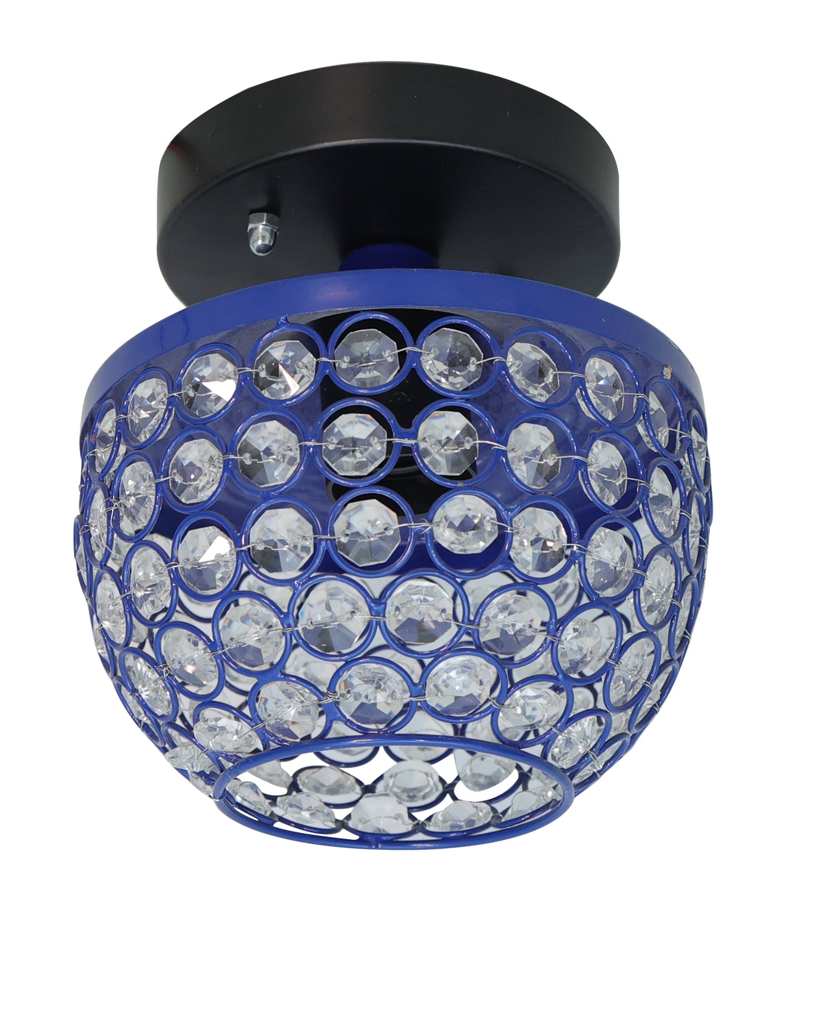 Semi Flush Mount Ceiling Light, Crystal Semi Flush Mount Light Fixture,Metal Crystal Flush Mount Ceiling Light, for Hallway Light Fixture
