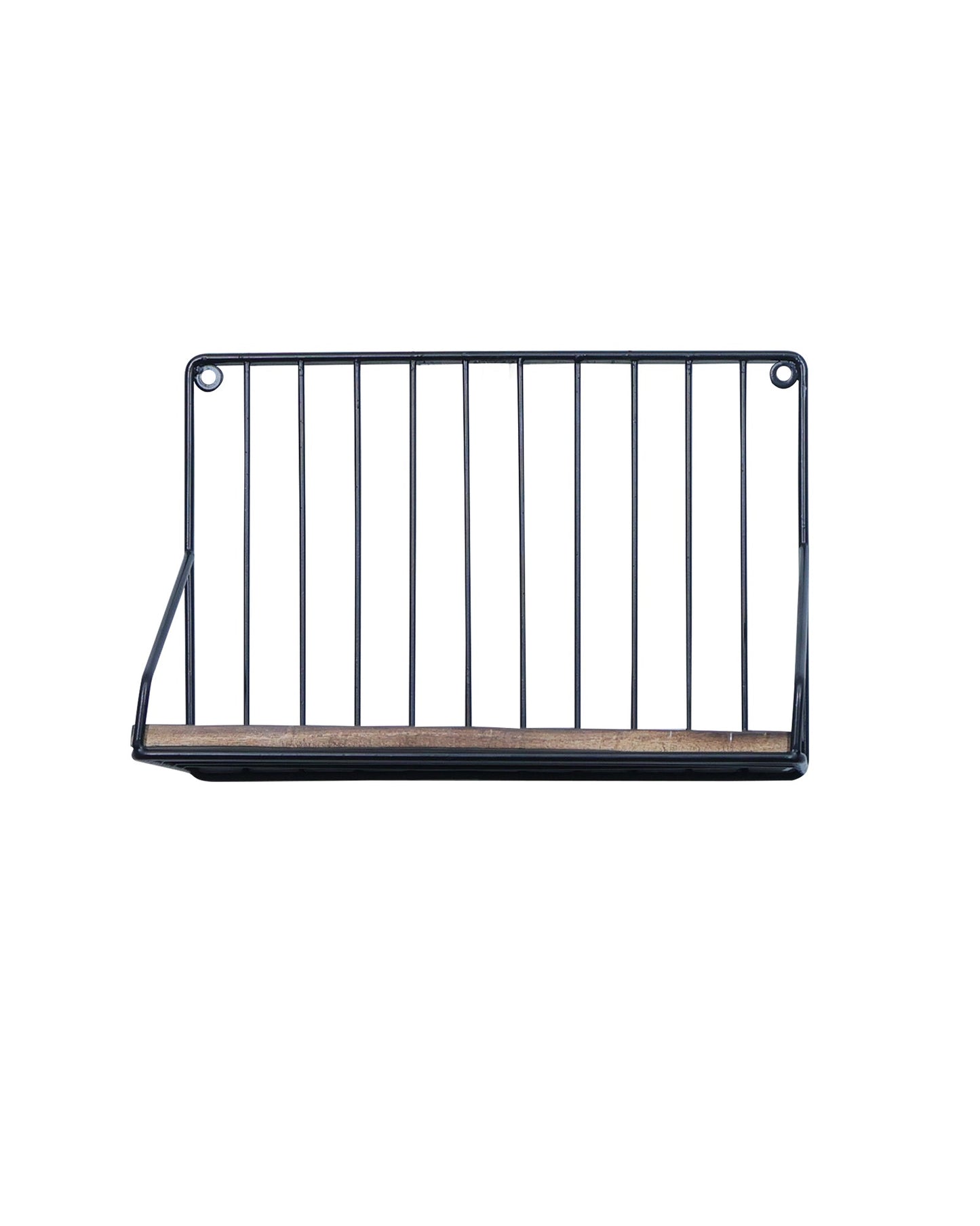 Metal Iron Wall Mount Shelf Bookshelf Floating Storage Rack Organization for Kitchen Bedroom Home Decor Kid Room DIY Wall Decorations Plants Holder with Wood Base, Single Double