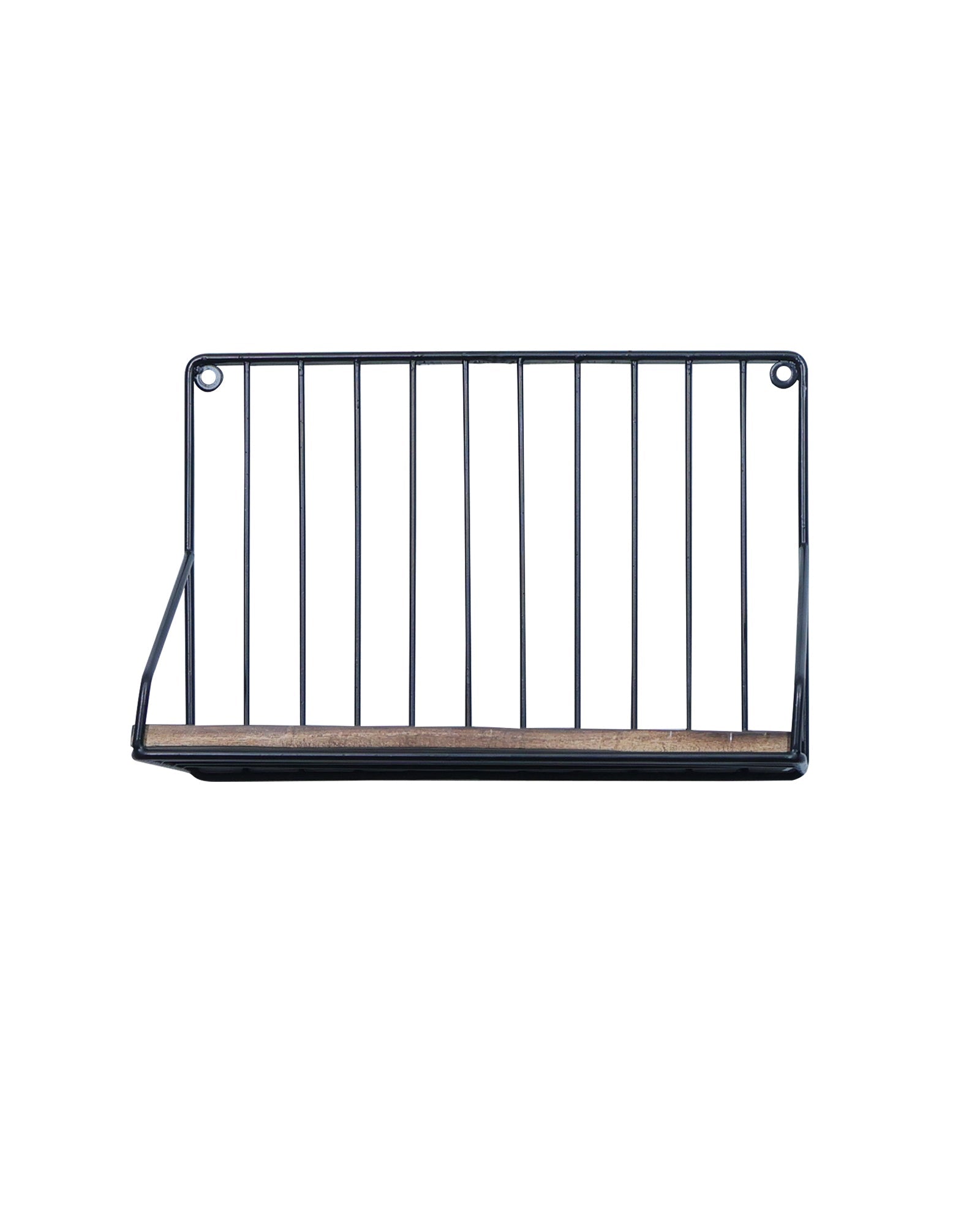 Metal Iron Wall Mount Shelf Bookshelf Floating Storage Rack Organization for Kitchen Bedroom Home Decor Kid Room DIY Wall Decorations Plants Holder with Wood Base, Single Set of 2
