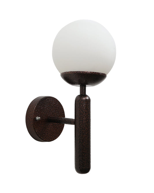 Globe Glass Wall Sconce, Modern Antique Distress Copper Wall Lamp Lighting, Mid Century Vanity Wall Light for Living Room Bathroom Bedroom Hallway, E27 base