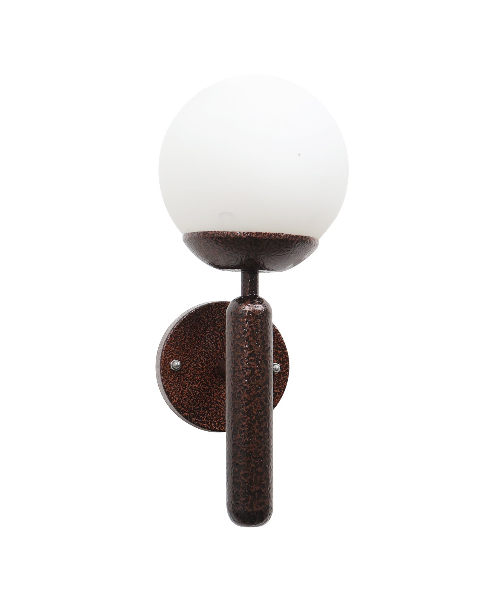 Globe Glass Wall Sconce, Modern Antique Distress Copper Wall Lamp Lighting, Mid Century Vanity Wall Light for Living Room Bathroom Bedroom Hallway, E27 base