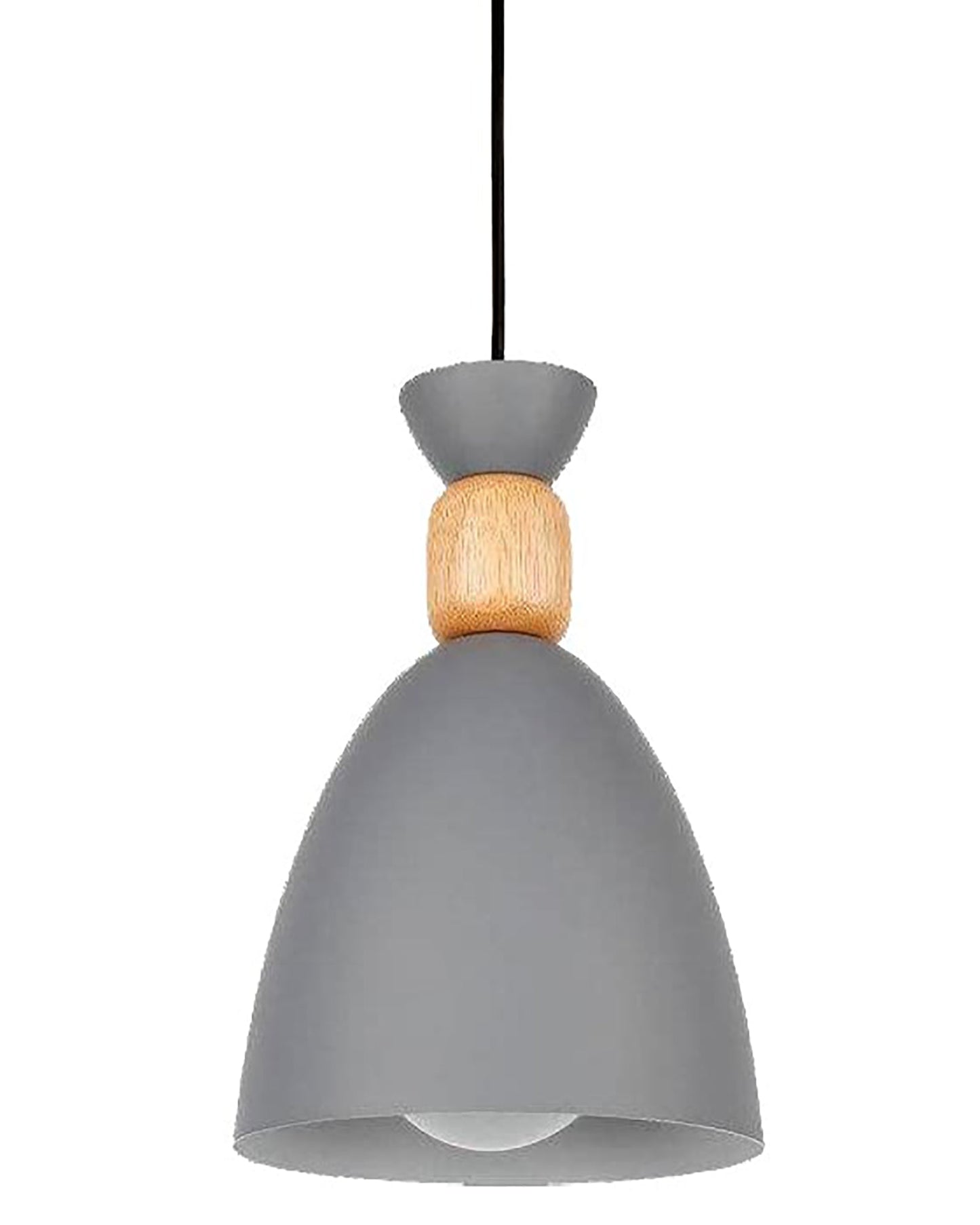 Aluminum Wood Chandelier Elegance Pendant Light Kit Modern Rustic Hanging Lamp E27 Base Hanging Light Grey