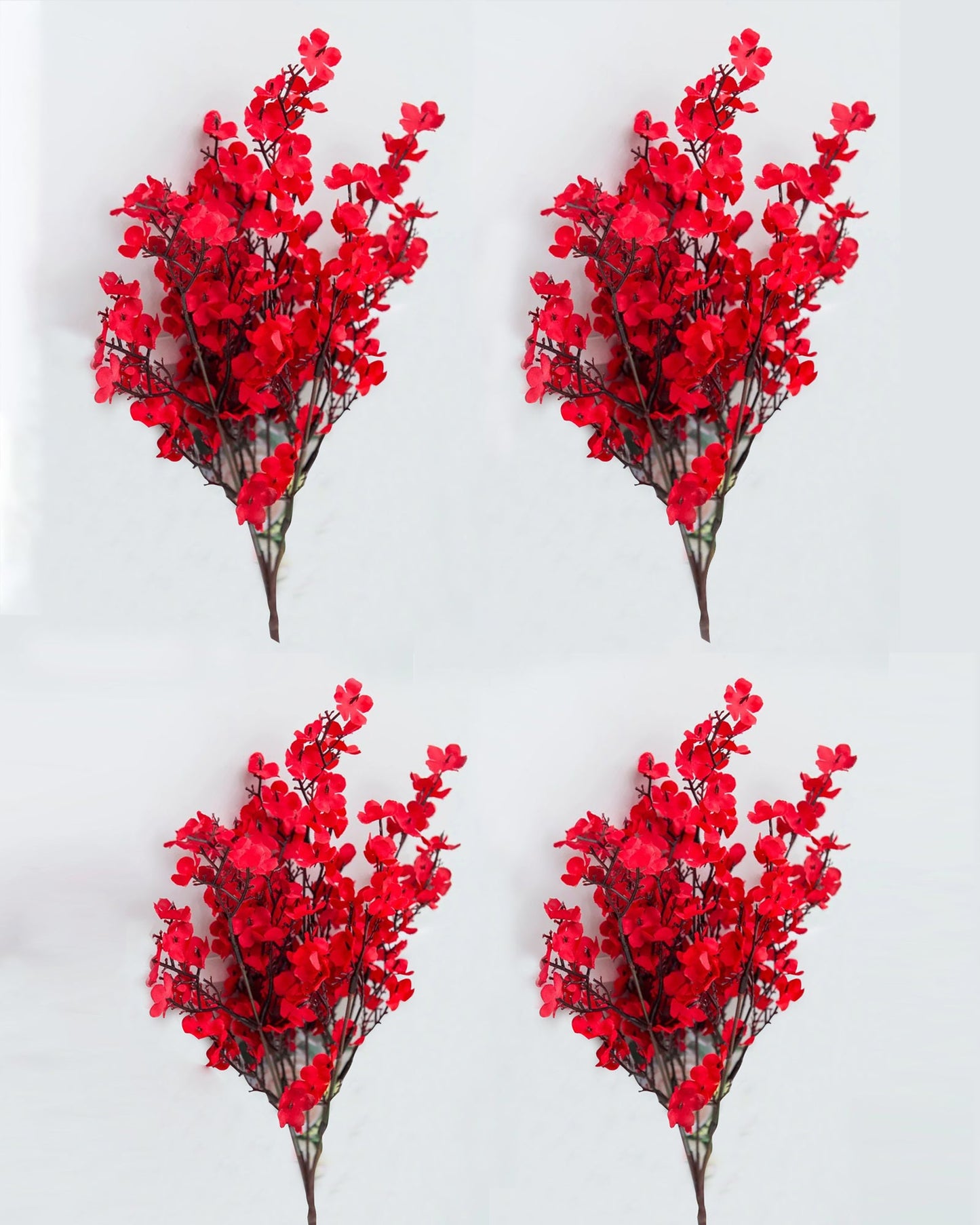 4 Bundles Baby Breath Artificial Flowers Gypsophila Bouquets Valentine's Day Floral Arrangements Bush Real Touch Silk Floral Wedding Table Centerpieces, Party, Home, Garden, Farmhouse