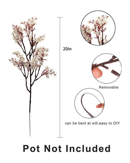 4 Bundles Baby Breath Artificial Flowers Gypsophila Bouquets Valentine's Day Floral Arrangements Bush Real Touch Silk Floral Wedding Table Centerpieces, Party, Home, Garden, Farmhouse