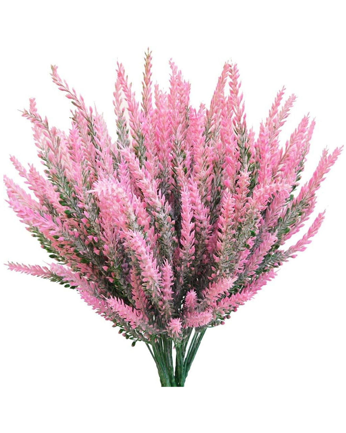 Artificial Lavender Flowers Plants Lifelike UV Resistant Fake Shrubs Greenery Bushes Bouquet to Brighten up Your Home Kitchen Garden Indoor Outdoor Decor(Purple), set of 4
