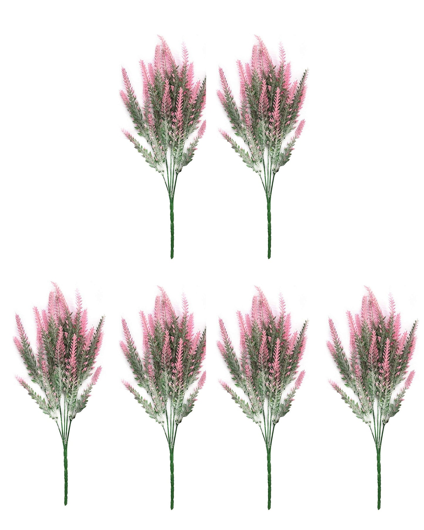 Artificial Lavender Flowers Plants Lifelike UV Resistant Fake Shrubs Greenery Bushes Bouquet to Brighten up Your Home Kitchen Garden Indoor Outdoor Decor(Purple), set of 4