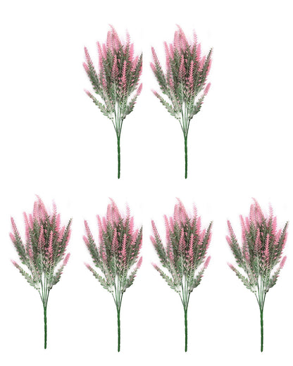 Artificial Lavender Flowers Plants Lifelike UV Resistant Fake Shrubs Greenery Bushes Bouquet to Brighten up Your Home Kitchen Garden Indoor Outdoor Decor(Purple), set of 4