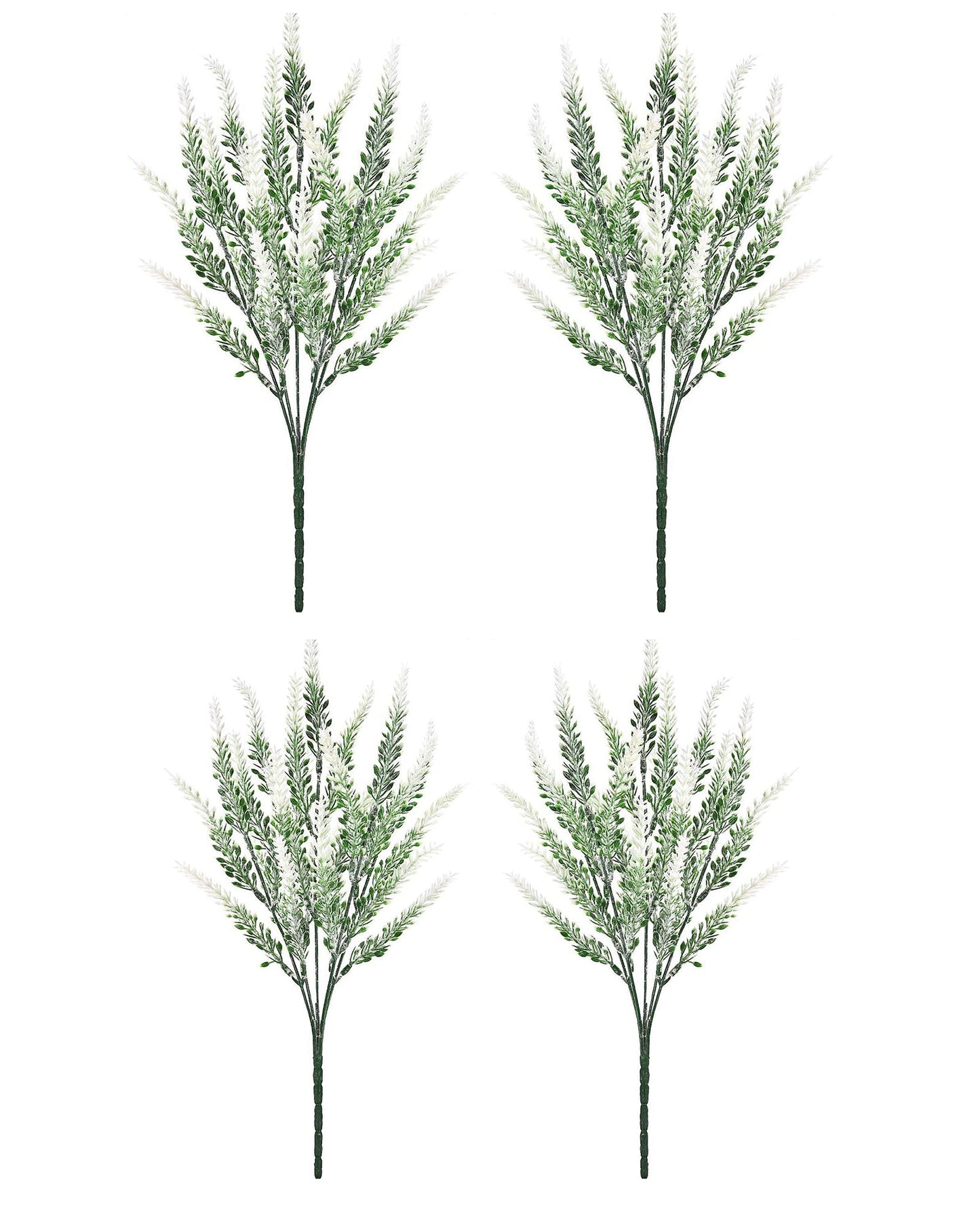 Artificial Lavender Flowers Plants Lifelike UV Resistant Fake Shrubs Greenery Bushes Bouquet to Brighten up Your Home Kitchen Garden Indoor Outdoor Decor(Purple), set of 4