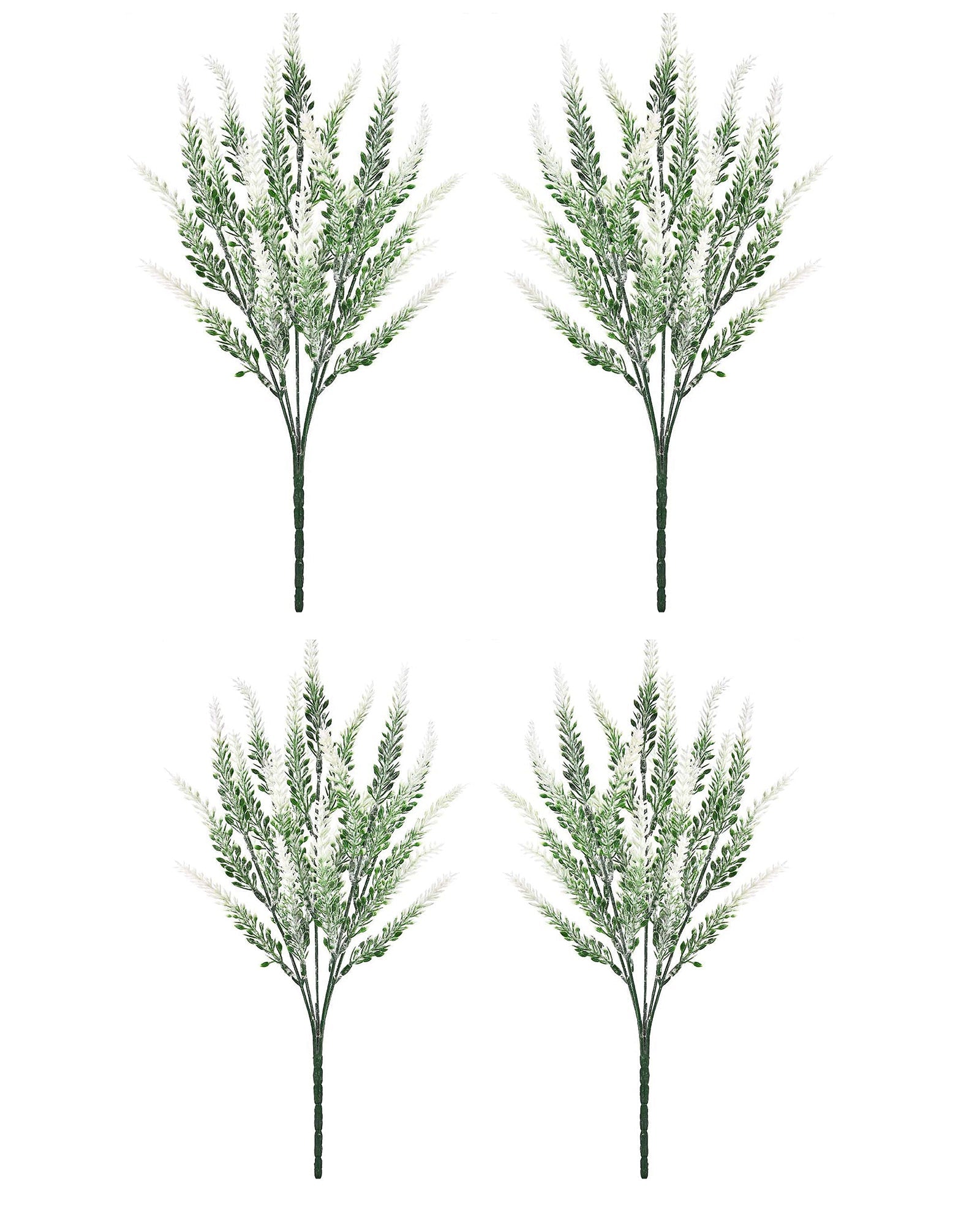 Artificial Lavender Flowers Plants Lifelike UV Resistant Fake Shrubs Greenery Bushes Bouquet to Brighten up Your Home Kitchen Garden Indoor Outdoor Decor(Purple), set of 4