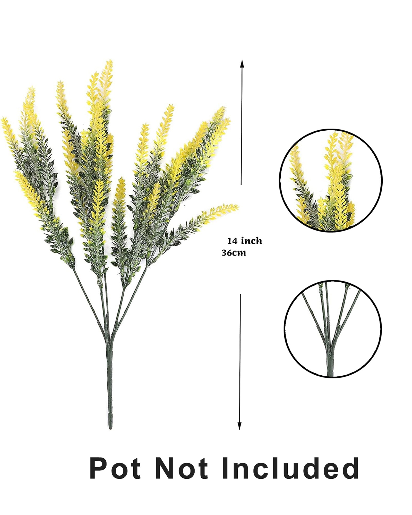 Artificial Lavender Flowers Plants Lifelike UV Resistant Fake Shrubs Greenery Bushes Bouquet to Brighten up Your Home Kitchen Garden Indoor Outdoor Decor(Purple), set of 4