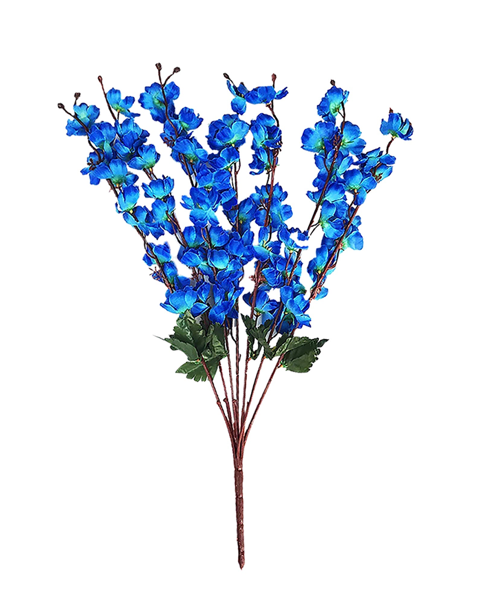 Artificial Peach Blossom Flower Bunch for Vase UV Resistant Fake Shrubs Greenery Bushes Bouquet to Brighten Home Kitchen Garden Indoor Outdoor Decor, 2 bunches - 22inch/55cm, Red