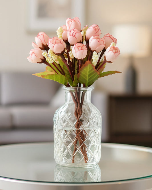 Artificial Flowers Rose for Home Decoration Bunch | Small Size Bunch| Indoor Outdoor UV Resistant