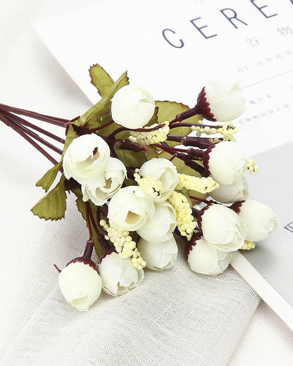 Artificial Flowers Rose for Home Decoration Bunch | Small Size Bunch| Indoor Outdoor UV Resistant