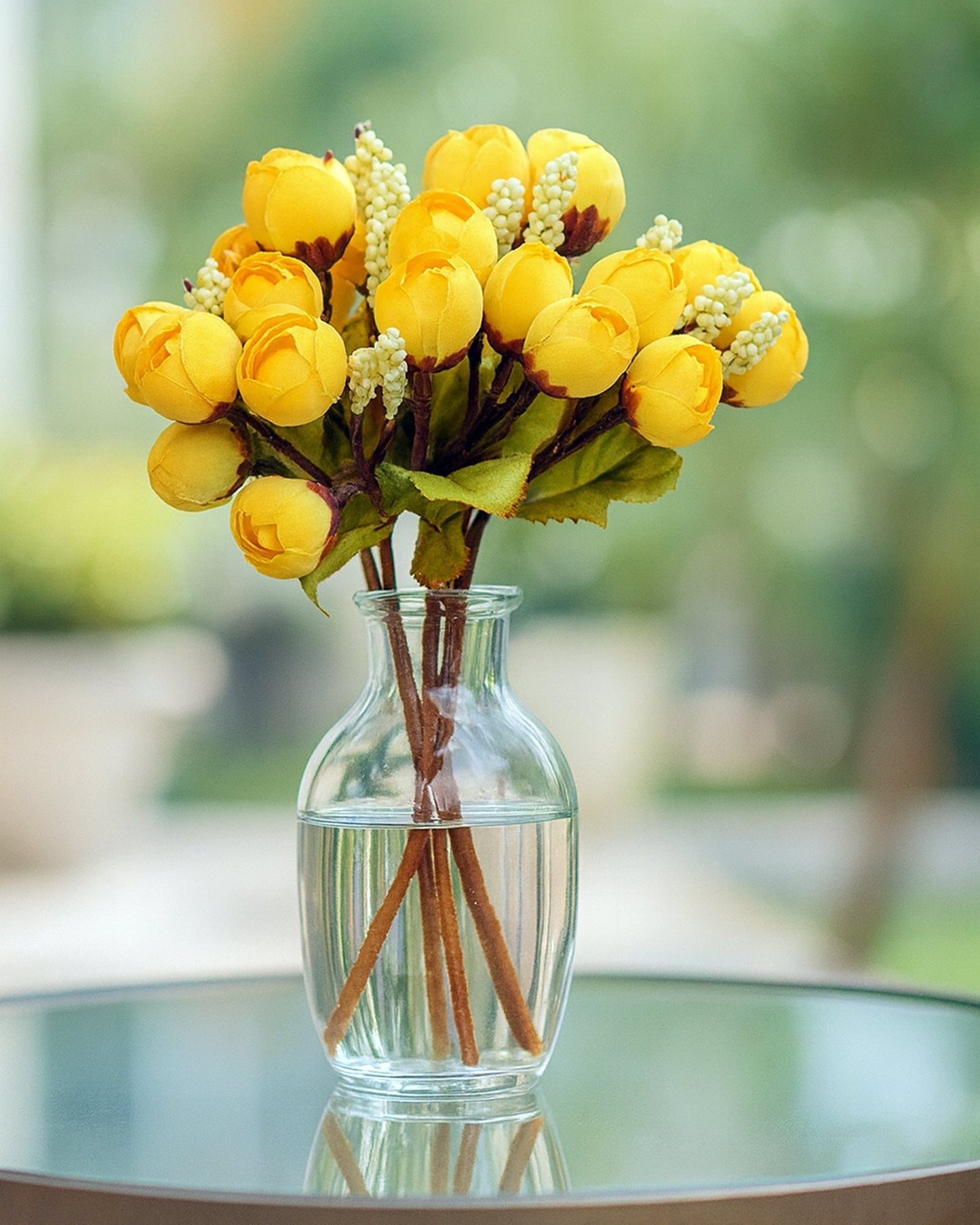 Artificial Flowers Rose for Home Decoration Bunch | Small Size Bunch| Indoor Outdoor UV Resistant
