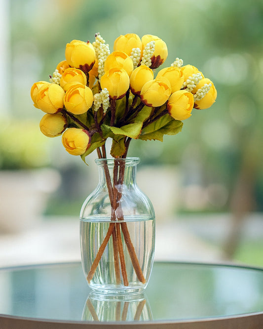 Artificial Flowers Rose for Home Decoration Bunch | Small Size Bunch| Indoor Outdoor UV Resistant