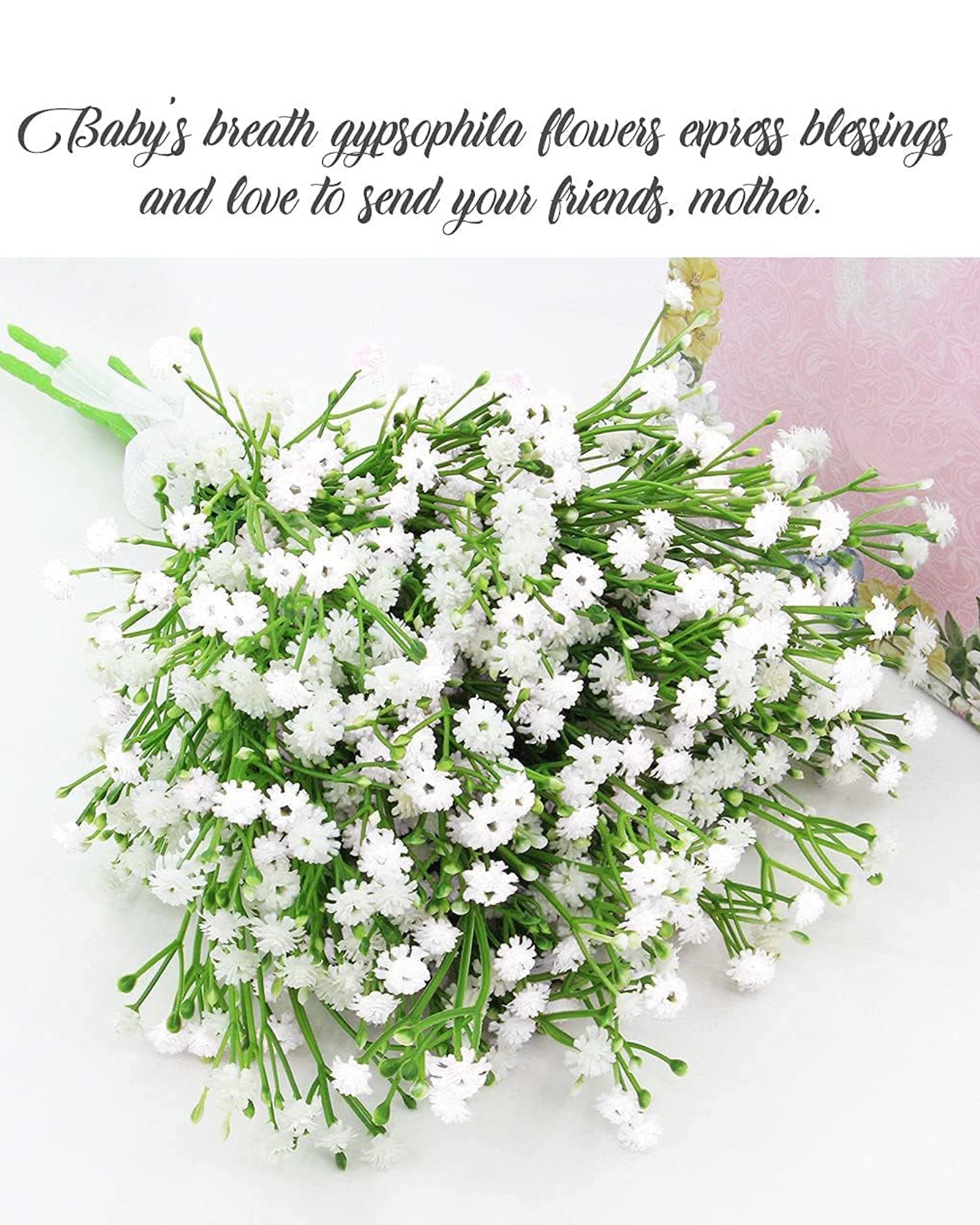 Artificial Flowers Bouquets, Artificial Silk Faux Flowers Millet Flower Bunch for Wedding, Home Table Decorations, Wedding Centerpieces Flowers Arrangement Chinese Flowers