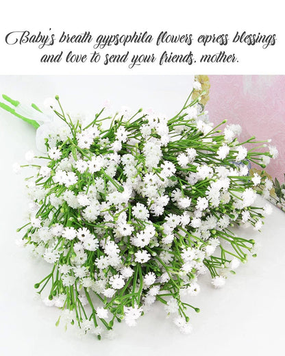 Artificial Flowers Bouquets, Artificial Silk Faux Flowers Millet Flower Bunch for Wedding, Home Table Decorations, Wedding Centerpieces Flowers Arrangement Chinese Flowers