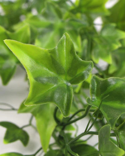 Hanging Plant Fake Star Hanging Plants with Metal Pots, Artificial, Faux Lupine Leaf Hanging Basket Plant Vine Creeper Wall Home Room Indoor Outdoor Decor