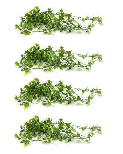 Artificial Fake Hanging Vine Plant Leaves Decoration, Star Shape Plant, Creeper Silk Cloth, Wall Room Balcony Green without pot, SIZE cm