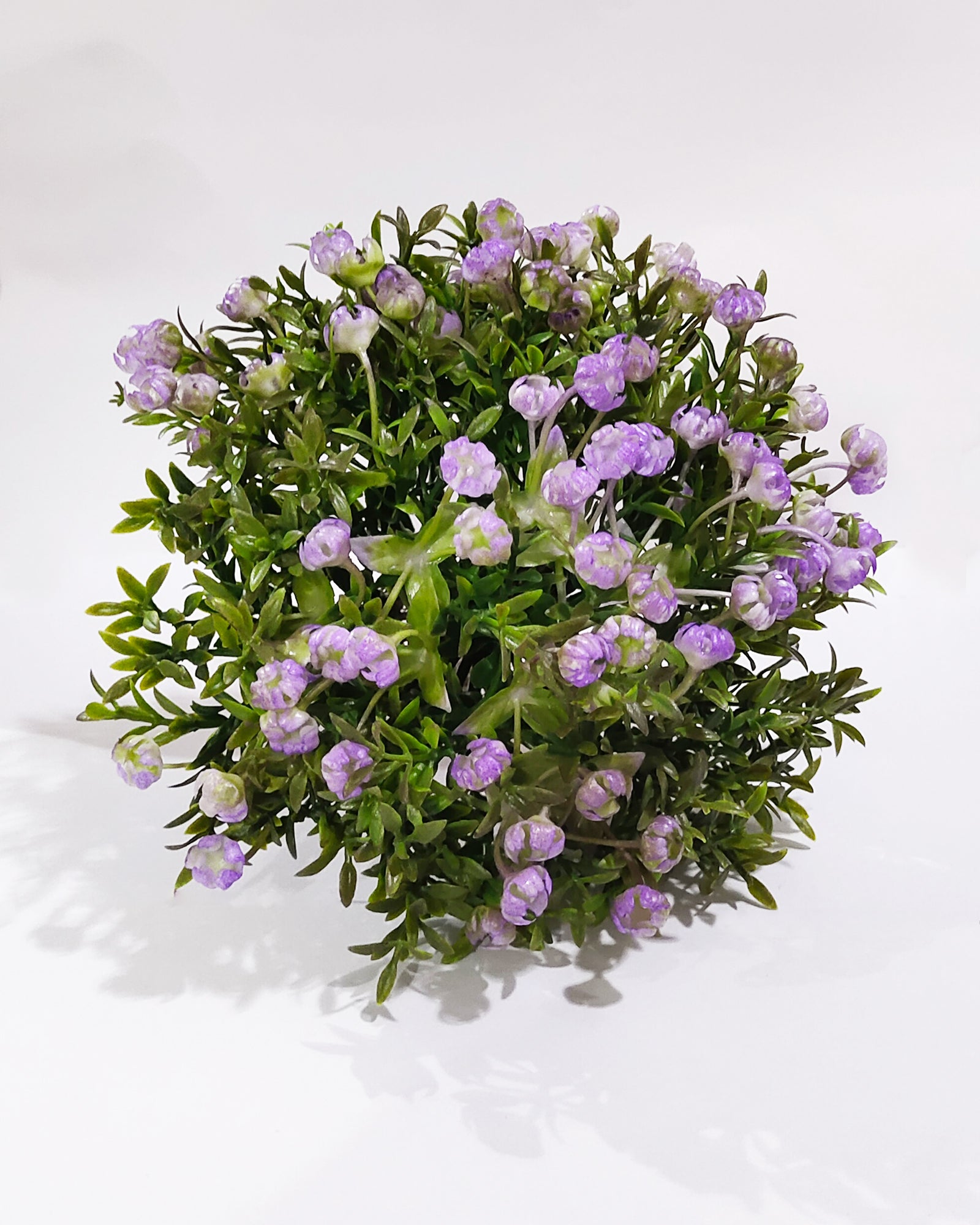 Ice Italian Rose Bunch Artificial faux Decorative Green Flower Plant, Table Centerpieces, Floral Arrangements, White Metal Pot