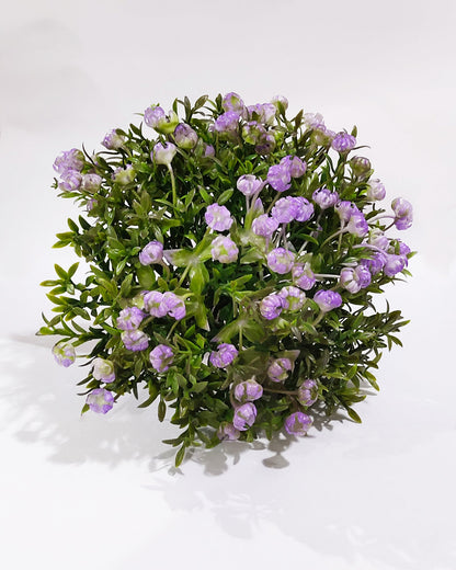 Ice Italian Rose Bunch Artificial faux Decorative Green Flower Plant, Table Centerpieces, Floral Arrangements, White Metal Pot