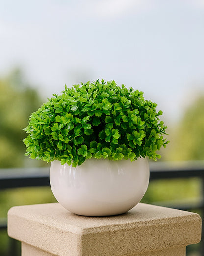 Fake Plants for Bathroom/Home Office Decor, Small Artificial Faux Greenery for House Decoration Office Cubicle Shelf Window, Boxwood, set of 4 (Without Pot)